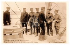 Transatlantic Flight Crew NC-4 Flying Boat 1919 RPPC Photo Postcard COPY picture