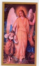 Prayer to Your Guardian Angel (12) U- Laminated  Holy Cards.  QUANTITY 25 CARDS picture
