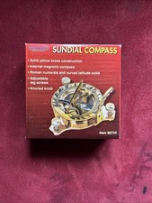 Essex Brass Sold Yellow Brass Sundial & Internal Compass  picture