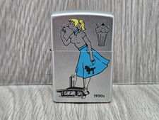 Zippo Lighter - Windy Girl 1950s - The Windproof Beauty - 50's - Poodle Skirt picture