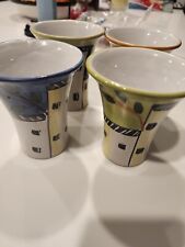 Italian Cup Ceramic Handpainted Set Of 4 picture