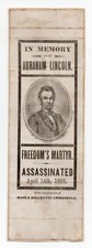 1865 Abraham Lincoln Assassination Bookmark 