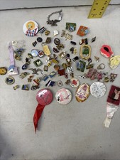 80 Plus misc lot of lapel pins buttons etc picture
