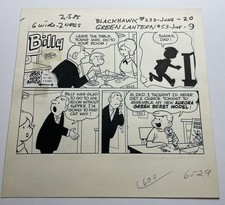 1967 BILLY Original Art w Aurora Green Beret Model Kit Promo Henry Boltinoff picture