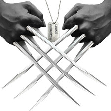 Plastic Wolf Claws Set for Adults, Logan & X-23 Metal-Like Ninja Weapon Cosplay picture