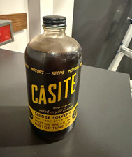 NOS Vintage Casite Sludge Solvent Gas & Oil Advertising Glass picture
