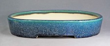 Tokoname Oval Bonsai Pot by Kouyou kiln, #13T36G : 304*240*H55mm picture