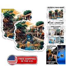 San Antonio Texas Fridge Magnet 4 Inch 2-Pack Vinyl picture