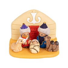 Mongolian A Nativity Scene Handmade Clay Figurine Ulaanbaatar Monastery picture