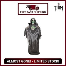 Haunted Hill Farm 5.5 ft Stretching Reaper Halloween Animatronic Sound-Light ... picture