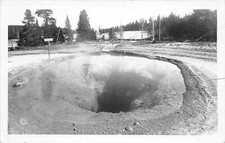 J31/ Yellowstone National Park Wyoming Postcard RPPC 50s Glory Pool 2 picture