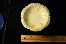 ANTIQUE LIMOGES FRANCE PORCELAIN FLORAL BOWL W/ PEDESTAL SO PRETTY picture
