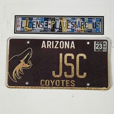 RARE 2023 Arizona Coyotes Vanity License Plate 🔥 AZ Specialty Tag JSC picture