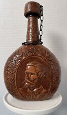 Vintage Leather Wrapped Conquistador 10 Inch Tall Decanter Bottles  picture
