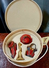 VTG Classic Treasures - Red Hat Ladies Collectible Ensemble in Hat Box - NWT picture