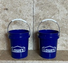LOT OF 2 - Lowe's Pink and/or Blue Mini Buckets Trending New Lowes Mini Paint picture
