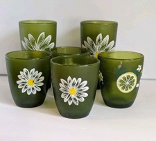 HJ Stotter Acrylic Cups Green Daisies 2 Sizes  picture