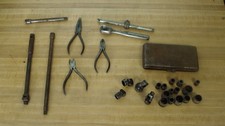 Craftsman Tool Lot Old Vintage BE EE H -V- Ratchet Socket Tool Box Pliers B367 picture
