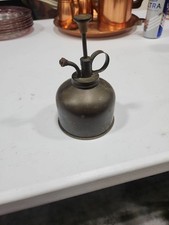 Vtg Three Stars #305 Brass Oil Can Pump Sprayer Mister Made In Hong Kong   (F5) picture