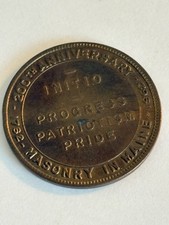 1762–1962 Masonic 200th Anniversary Maine Masonry in Maine Bicentennial Token picture