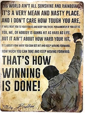 FREE SHIPPING 12x16 TIN SIGN BUY or make OFFER B4 it’s SOLD ROCKY movie boxer picture
