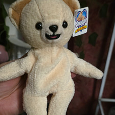 Snuggle Bear Beige Plush Stuffed Advertising Doll w/ Hang Tag, 1990s picture