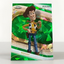 2025 Topps Chrome Sapphire Disney Woody Green /99 Toy Story picture