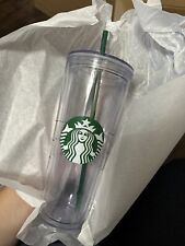 Starbucks Clear Venti Double Wall Acrylic Cold Cup Tumbler (24oz) - TWO PACK picture
