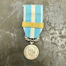 Original 1960s French Outre D’mer Colonial Medal W Chad Clasp picture