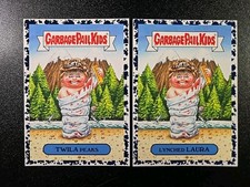 SP Black Twin Peaks David Lynch Laura Palmer Spoof Garbage Pail Kids 2 Card Set picture