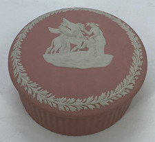 Wedgwood Jasperware Pink Trinket Box Round & Lid 3.5