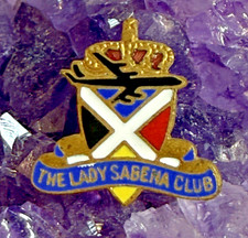 Vintage Sabena Airline Pin The Lady Sabena Club Enamel Pin 1950s 1960s picture