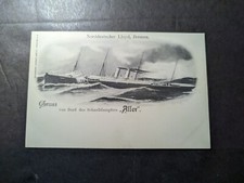 Mint Germany Norddeutscher Lloyd Ship NDL Souvenir Postcard Dampfer SS Aller picture