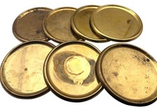 Vintage Solid Brass Candle Trays 7