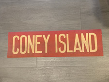 NYC B&QT BROOKLYN QUEENS TRANSIT CONEY ISLAND BOARDWALK BEACH TROLLEY ROLL SIGN picture