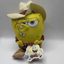 SpongeBob SquarePants Cowboy Western Plush Toy NWT 2008 Nickelodeon 27cm picture