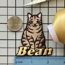 Tabby Cat Patch Personalized Custom Iron-on Badge picture