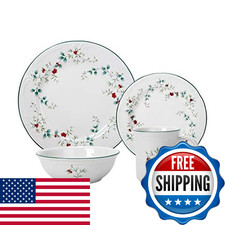 Pfaltzgraff 5072007 Winterberry Holiday 16 Piece Dinnerware Set, Service for 4, picture