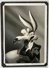 1993 Warner Bros Wile E. Coyote Portrait Series Signed Lithograph 230/500 COA picture