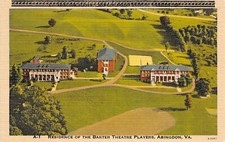H31/ Abingdon Virginia Postcard Linen Residence of the Barter Theatre Players picture