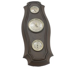 VINTAGE AIRGUIDE MCM LOOK WEATHER STATION THERMOMETER BAROMER HUMIDITY - LBN picture