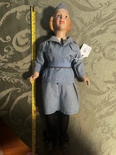Freundlich Composition Doll, 15” Antique WWII Military Female Doll - WAVES picture