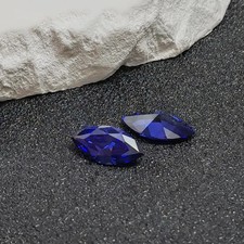 Natural Blue Sapphire 2 Pcs Marquise Cut Certified Loose Gemstone picture