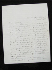 CIVIL WAR ALLEGHENY COUNTY PENNSYLVANIA LETTER RE GRANT AT VICKSBURG 1863 picture