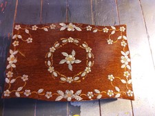 Vgt hand-crafted wooden jewelry box produced in Albania during the communist era picture