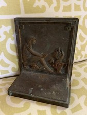 Rare Antique Bradley & Hubbard Neoclassical Vesta Fire Vestal Virgin Bookend picture