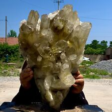 28.99LB Natural Citrine cluster mineralspecimen quartz crystal healing picture