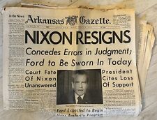 Arkansas Gazette Newspaper President Nixon Resigns Front Section 8/9/1974 picture