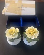 Vintage Aynsley  Fine English Bone China Yellow Flower Salt & Pepper Shakers picture
