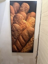 Vtg 2008 Subway Restaurant Italian Herbs Cheese Bread Framed Store Art 23x50 Y2K picture